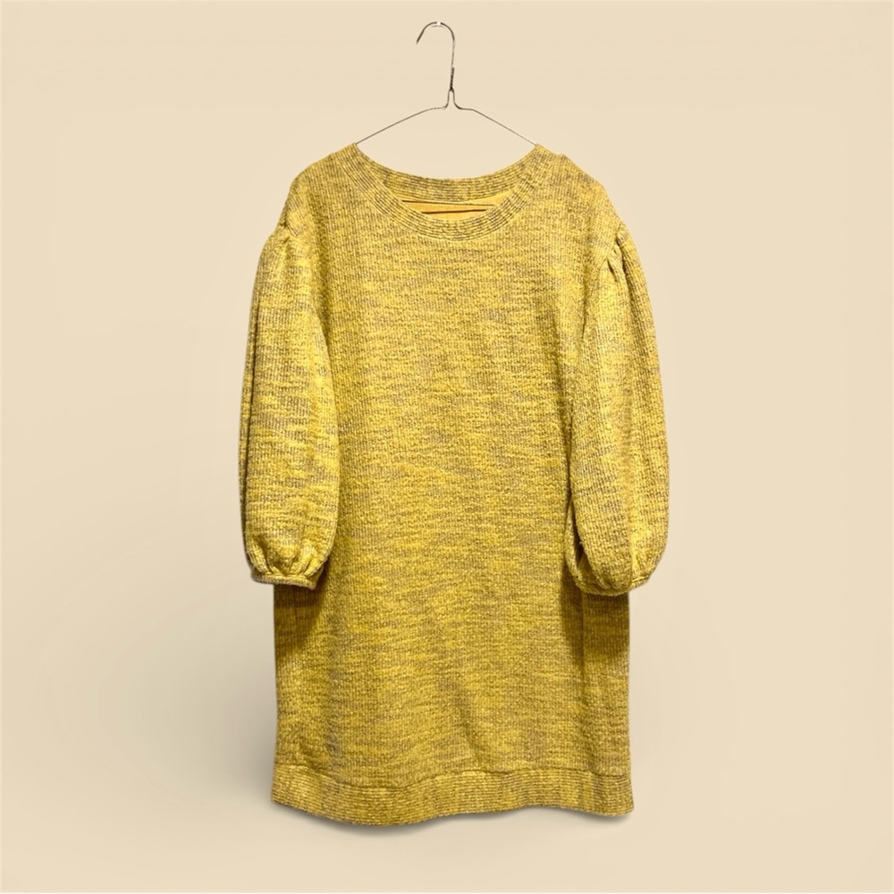 Anthropologie Saturday Sunday Yellow Knit Tunic Dress Size XS